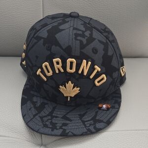 New Era NBA Toronto Raptors Black and Gold Cap